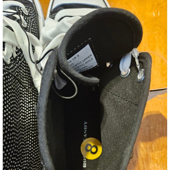 Size 8 Hightop Sneakers Rhinestone Sparkly New w/ Tags Rock & Candy Converse - Picture 10 of 12